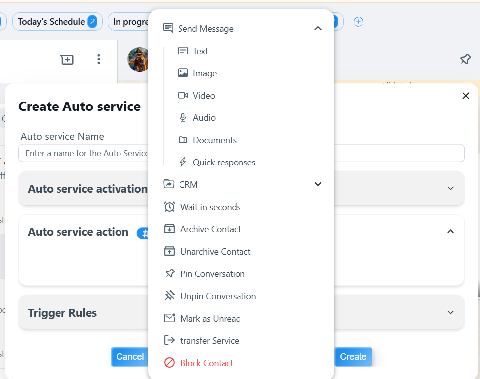 chatbot trigger response and actions.png