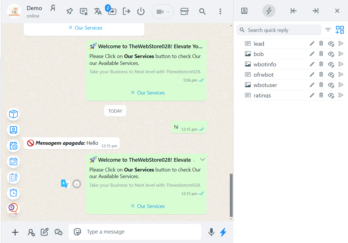 setup quick replies and send to contacts in single click.png